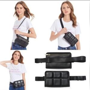 Amanda Uprichard - Quilted Front - Black Belt Bag - Brand New!